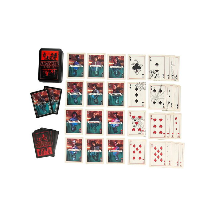 Stranger Thinngs 5 jeu de cartes à jouer Metal