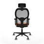 Piqueras y Crespo Chaise de Bureau avec Appui-tête Jorquera 2D036G2 Orange