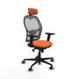 Piqueras y Crespo Chaise de Bureau avec Appui-tête Jorquera 2D036G2 Orange