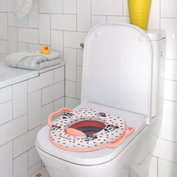 Thermobaby - Réducteur WC avec poignées - Modèle Disney Minnie - Pour enfant dès 10 mois - Siège d'apprentissage confortable et stable