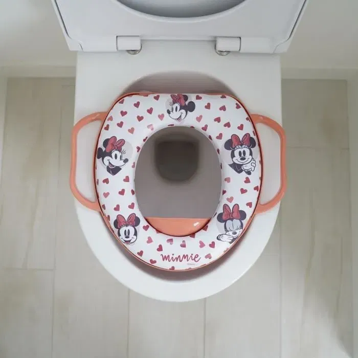 Thermobaby - Réducteur WC avec poignées - Modèle Disney Minnie - Pour enfant dès 10 mois - Siège d'apprentissage confortable et stable