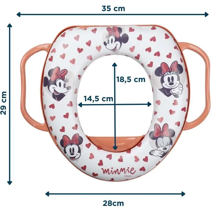 Thermobaby - Réducteur WC avec poignées - Modèle Disney Minnie - Pour enfant dès 10 mois - Siège d'apprentissage confortable et stable