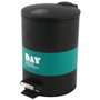 Day Poubelle de Salle de Bain 3 L Noire avec Pédale et Soft Close