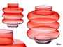 GIFTDECOR Vase en Verre Triple Sphère Aplatie 30cm Teja