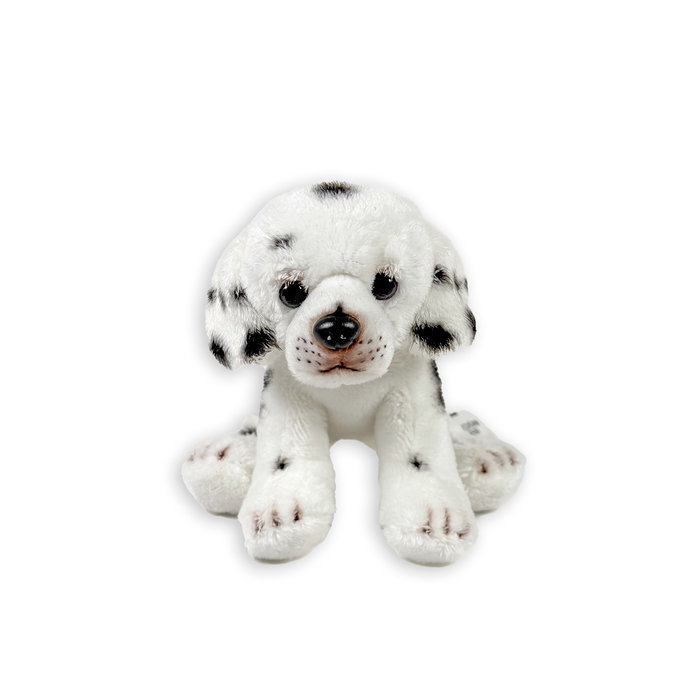 Deqube Peluche Dalmata Sentado 12 cm 939D00251 Bocalan, Peluche Licenciée Soutenant la Fondation pour l'Autonomie des Personnes Handicapées