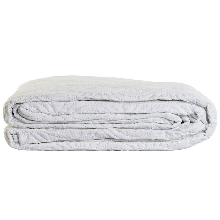 Couvre-lit DKD Home Decor Blanc Lit king size 270 x 270 x 1 cm Couvre-lit DKD Home Decor Blanc Lit king size 270 x 270 x 1 cm