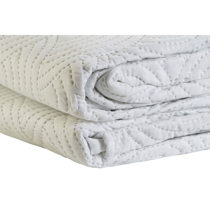 Couvre-lit DKD Home Decor Blanc Lit king size 270 x 270 x 1 cm