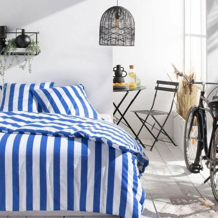 Today Parure de lit Summer Stripes Bleu 240x220 cm Today Parure de lit Summer Stripes Bleu 240x220 cm
