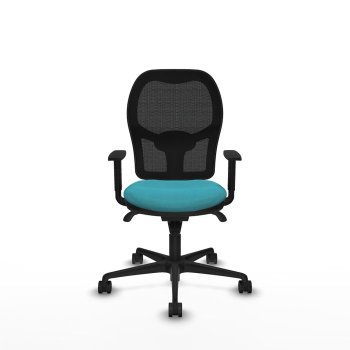 Piqueras y Crespo Chaise de Bureau Jorquera Turquoise et Noir