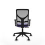 PIQUERAS Y CRESPO Chaise Motilla Synchro Violet/Gris avec Base Pyramidale Noire
