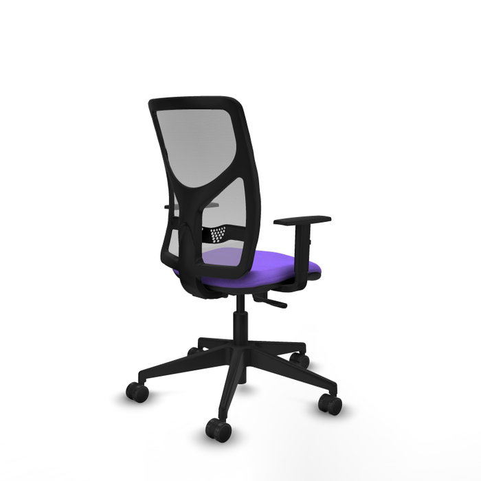 PIQUERAS Y CRESPO Chaise Motilla Synchro Violet/Gris avec Base Pyramidale Noire