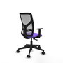PIQUERAS Y CRESPO Chaise Motilla Synchro Violet/Gris avec Base Pyramidale Noire