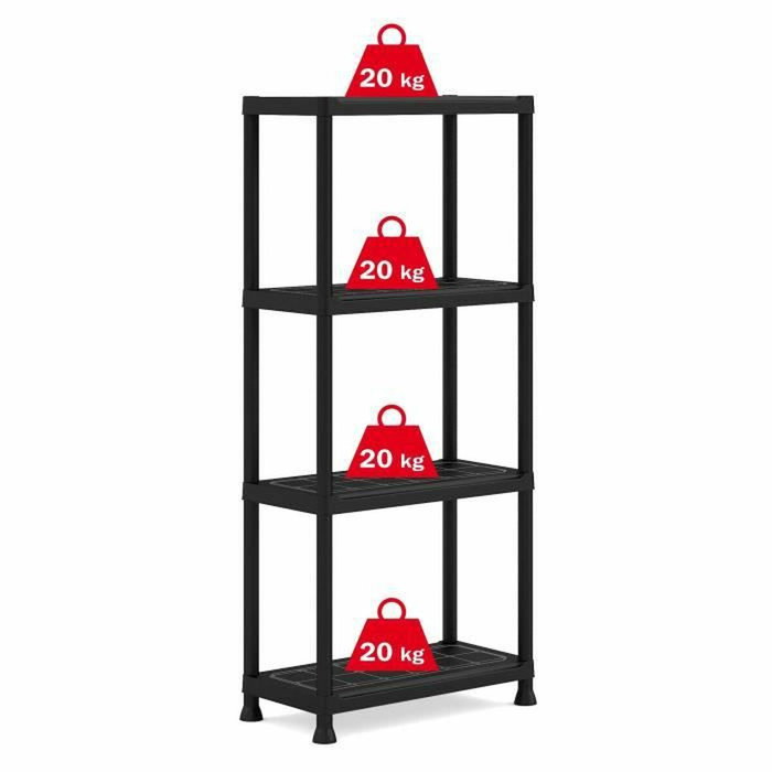 Keter Étagère modulable Noir 60 x 30 x 135 cm