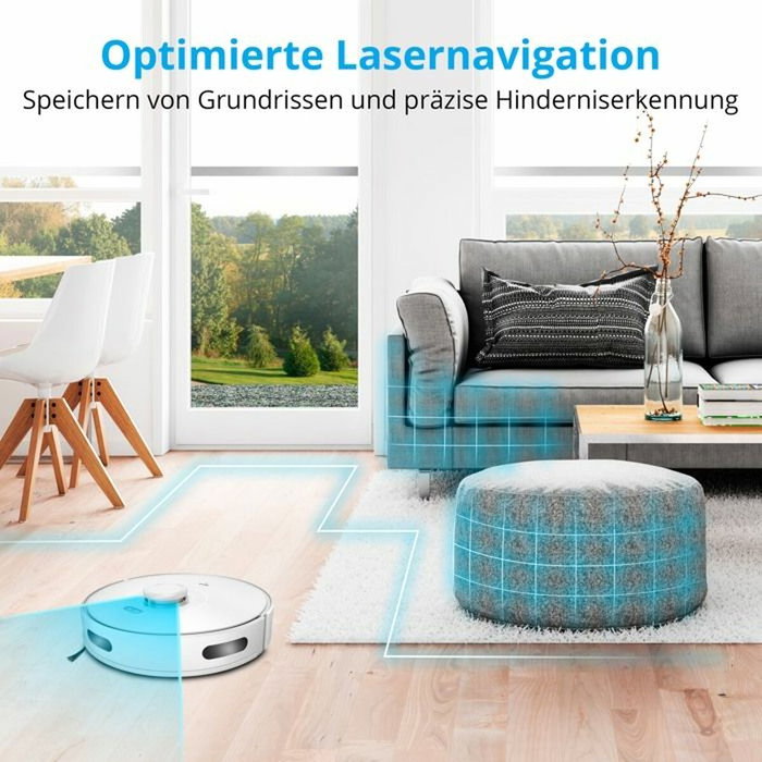 Medion X10 SW MD11782 Aspirateur Laveur Robot, Blanc