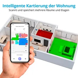 MEDION Aspirateur-Laveur Robot X10 SW MD11782 - Navigation Laser - 2700 Pa - 120 min autonomie - Réservoir 400 ml - Blanc