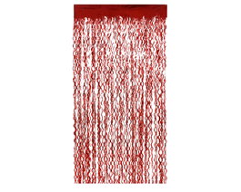 Atosa Rideau Métallisé Rouge à Ondes 200x100 cm