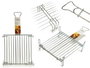 La Dehesa Grille Double Zincée 35 x 35 cm avec 4 Pattes et Poignée (Set de 5)