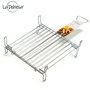 La Dehesa Grille Double Zincée 35 x 35 cm avec 4 Pattes et Poignée (Set de 5)