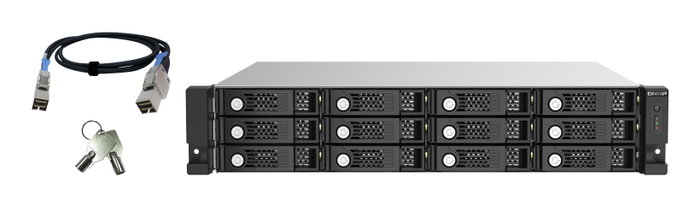 QNAP TL-R1220Sep-RP Baie d'extension SAS 12 baies 2U pour NAS avec connectivité 12Gb/s et alimentation redondante 300W QNAP TL-R1220Sep-RP Baie d'extension SAS 12 baies 2U pour NAS avec connectivité 12Gb/s et alimentation redondante 300W
