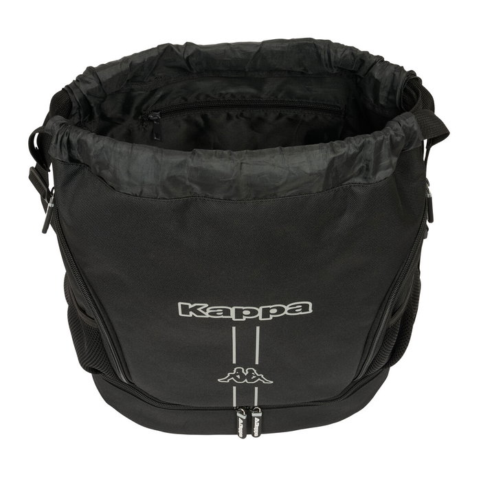 Sac à dos serré par des ficelles Kappa Dark Noir 35 x 40 x 1 cm