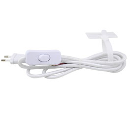 GSC Evolution Câble textile 1.5M (2x0.75mm) blanc avec fiche