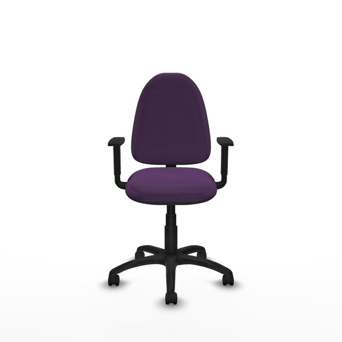 PIQUERAS Y CRESPO Chaise de bureau Aýna violette avec accoudoirs 1D