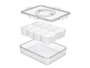 Kinvara Boîte Hermétique 3,2L avec 8 Organisateurs et Anse Blanche 31x7x24cm (Set de 12)