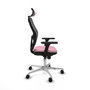 Piqueras y Crespo Chaise de Bureau avec Appui-tête Jorquera 3D086N2 Rose