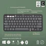 Logitech Pebble Keys 2 K380s - Clavier sans fil compact avec connexion Bluetooth multi-appareils, touches raccourcis personnalisables - Graphite