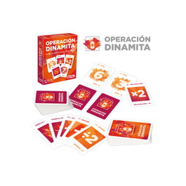 Lúdilo - Jeu de cartes Opération Dynamite - Jeu de calcul et mémoire pour 2 à 4 joueurs - À partir de 7 ans - Version Portugais et Espagnol