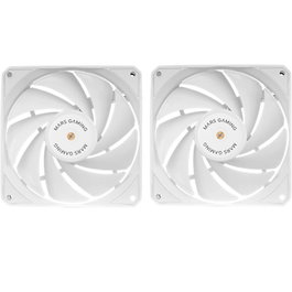 Mars Gaming Mfnclx2 W 2 X Ventilateur PC 120 mm PWM Silencieux 12 dB Blanc
