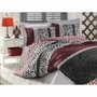 BigBuy Home Parure de couette Rouge, Blanc et Noir, 1 housse de couette 220 x 240 cm + 2 taies d'oreiller 60 x 60 cm