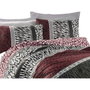 BigBuy Home Parure de couette Rouge, Blanc et Noir, 1 housse de couette 220 x 240 cm + 2 taies d'oreiller 60 x 60 cm