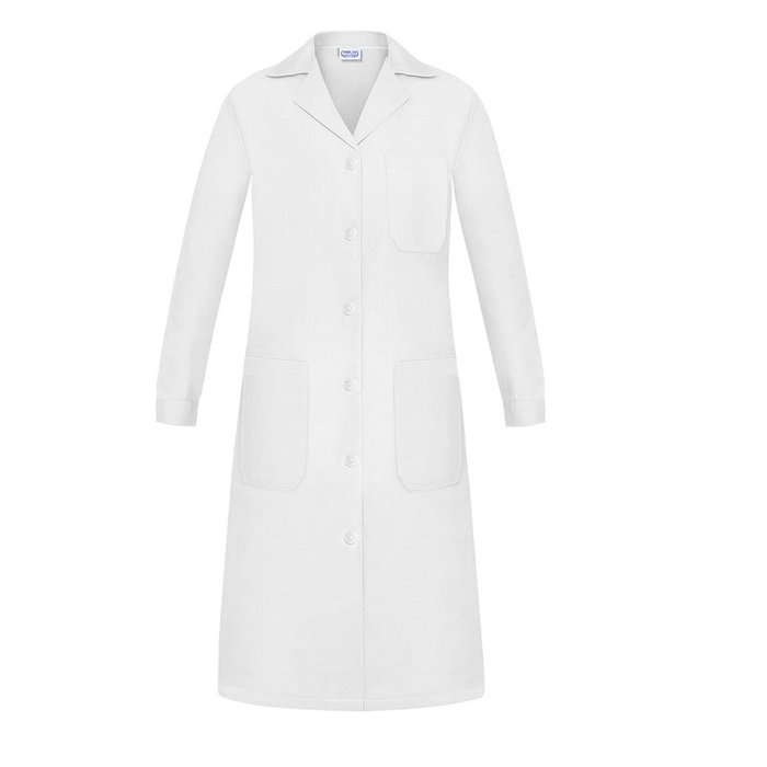 DUVER Blouse de travail femme Tergal manches longues blanc Taille 48 DUVER Blouse de travail femme Tergal manches longues blanc Taille 48
