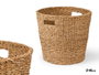 Giftdecor Cesto Conique Anses 40 x 40 x 36 cm Algue de mer Marron (Set de 2)