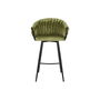 Tabouret DKD Home Decor Noir Vert Velours Métal 61 x 52 x 101 cm