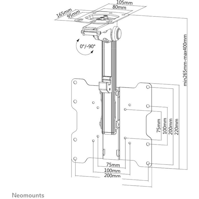 Support de TV Neomounts FPMA-C020BLACK 10" 40" 20 kg
