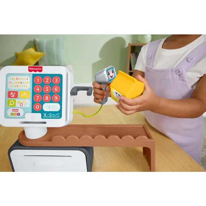Fisher-Price Caisse Enregistreuse Interactive JGW97 avec Sons et Lumières - 20 Accessoires, Apprentissage des Chiffres et Couleurs, Jouet pour Enfants dès 3 Ans