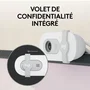 Logitech Brio 100 - Webcam Full HD 1080p, Microphone intégré, Équilibrage automatique de l'éclairage - Blanc