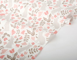 Dailylike Tissu en coton à fleurs, 1,60m x 3m, épaisseur 30C