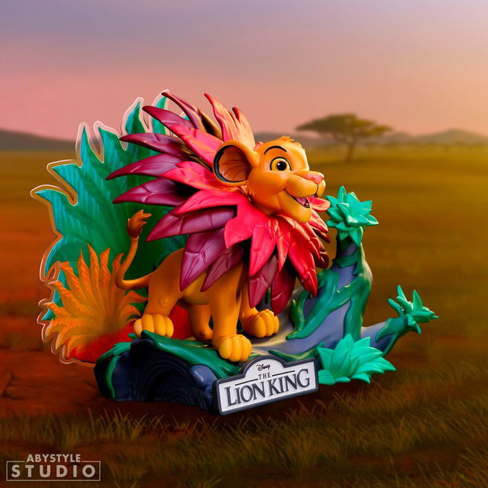 ABYstyle Figurine Disney Le Roi Lion Simba sur Tronc PVC 10 cm Collection Officielle
