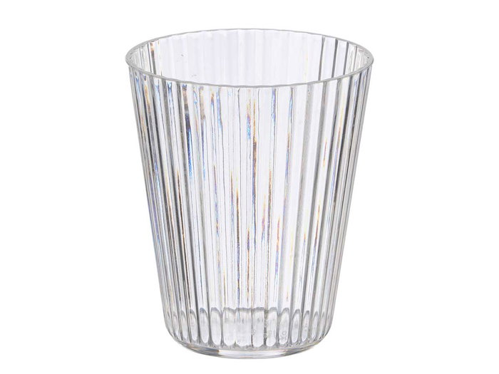 LEKNES Verre Rayé Transparent 300 ml 8,3x10x8,3 cm Plastique (Set de 24)