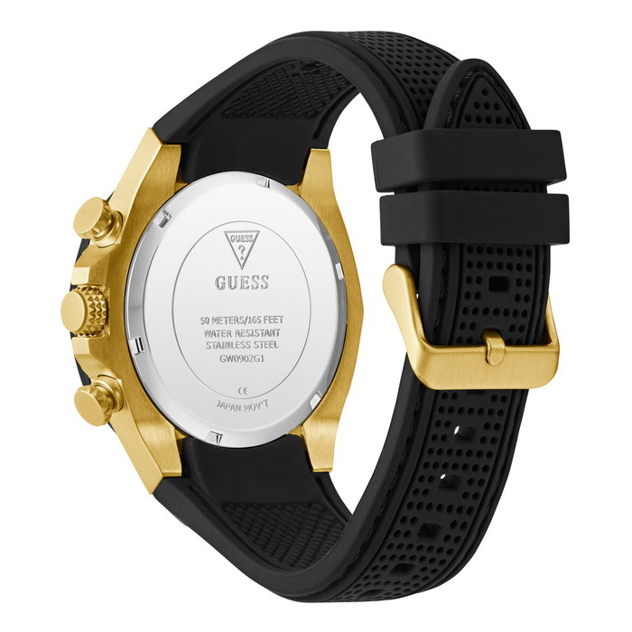 Guess GW0902G1 avec boîtier doré et bracelet noir