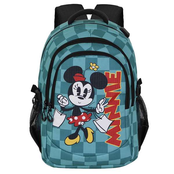 Karactermania Mochila Minnie Run. Plus Fan Indigo - Sac à dos enfant ventilé avec port USB et compartiments - 44x34x21 cm