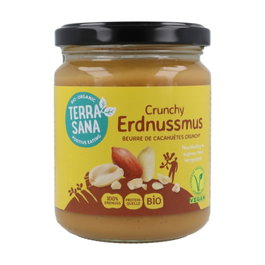 Terrasana Crème de cacahuète crunchy sans sel BIO