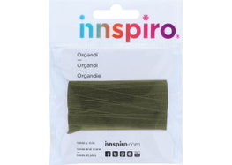 Innspiro Cinta d'organdí vert olive 19 mm, 5 m