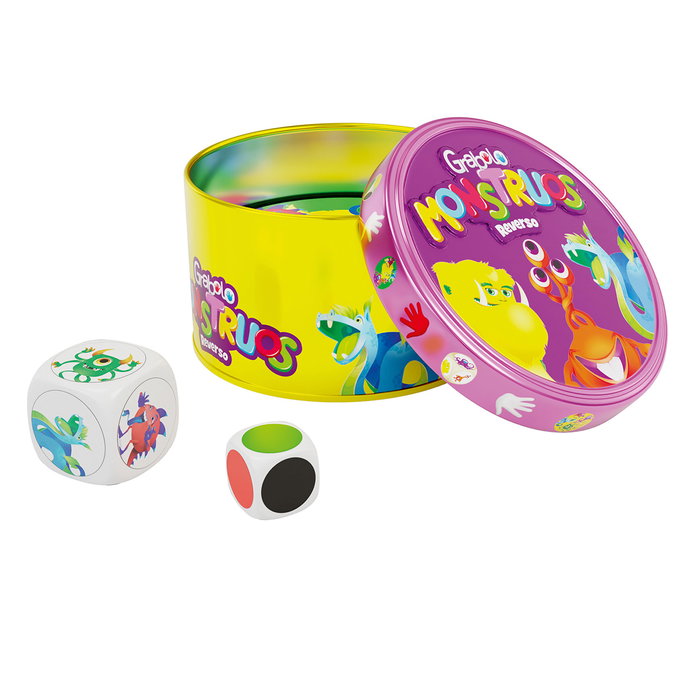 Lúdilo Jeu Grabolo Monstres Reverso 803821 - Jeu de cartes et de dés pour enfants à partir de 3 ans avec 2 modes de jeu
