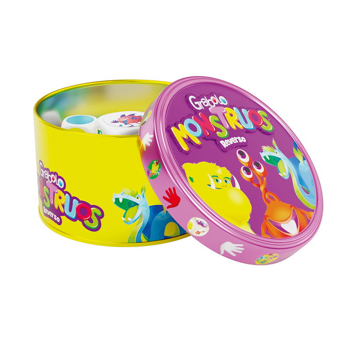 Lúdilo Jeu Grabolo Monstres Reverso 803821 - Jeu de cartes et de dés pour enfants à partir de 3 ans avec 2 modes de jeu