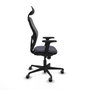 Piqueras y Crespo 2D036G1 Chaise de Bureau avec Appui-tête Gris foncé