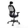 Piqueras y Crespo 2D036G1 Chaise de Bureau avec Appui-tête Gris foncé